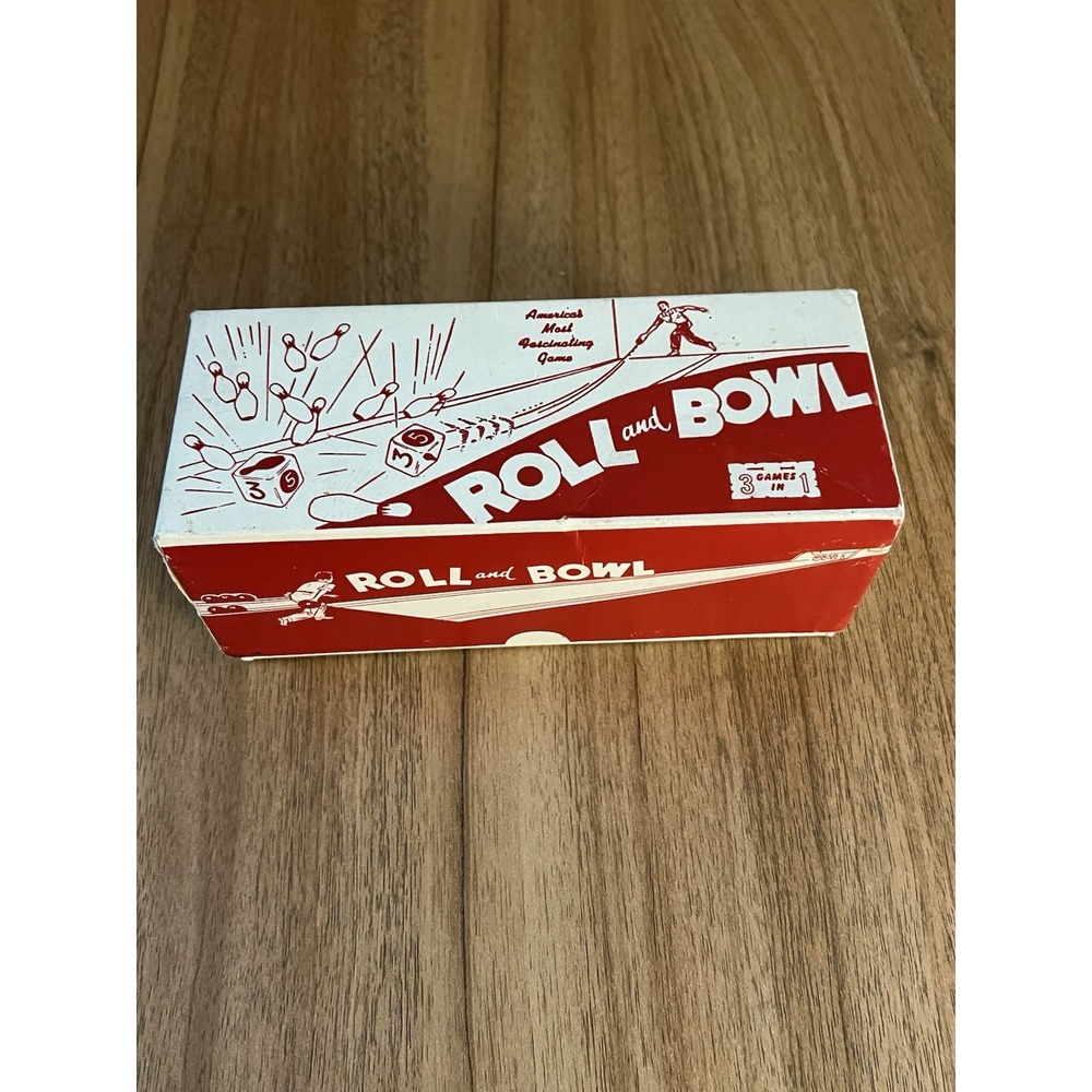 Luderus Bros Roll and Bowl Dice Bowling Game Vintage 1953 Complete in Box 3 in 1